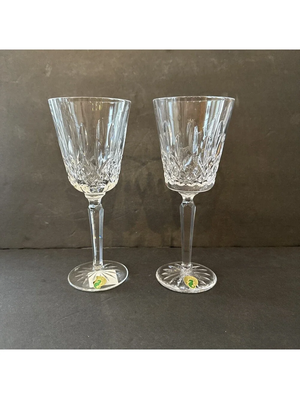 Waterford Crystal Lismore Tall Large Goblet Set of 2  8.25